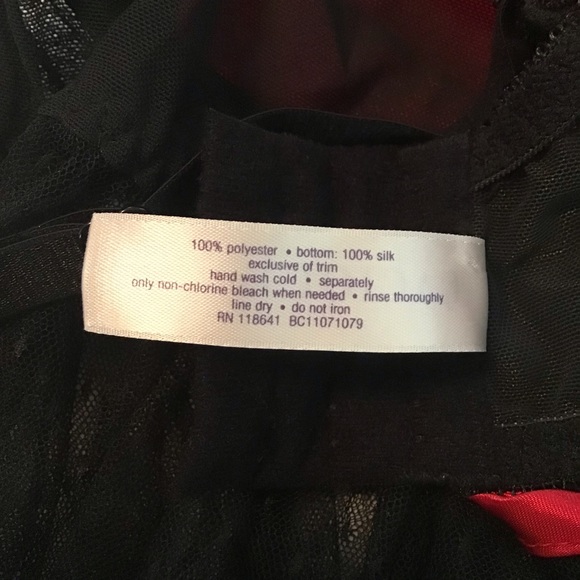 CACIQUE: Black mesh nighty red bra Size 18/20 - Picture 7 of 7